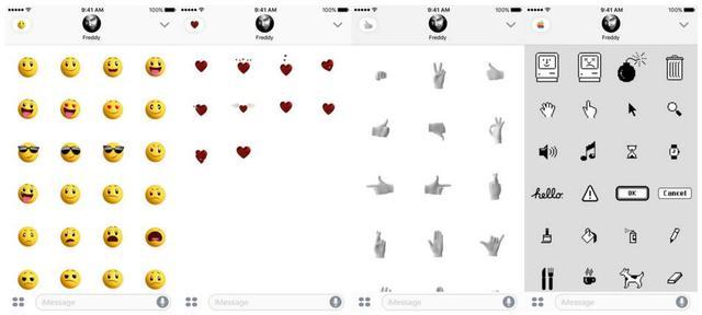 苹果面向iMessage推出经典MAC等四套新表