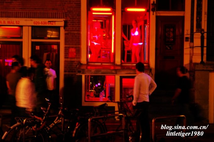 网友实拍荷兰阿姆斯特丹红灯区