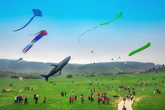 天上飞着风筝(把句子写具体)