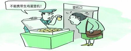 生鸡蛋可带上飞机吗?不行哦