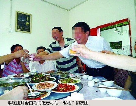 年终应酬多 白领苦背拒酒词