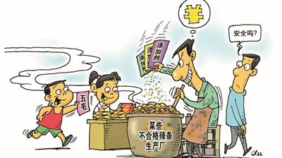 校园周边食品安全调查:超标辣条等充斥市场