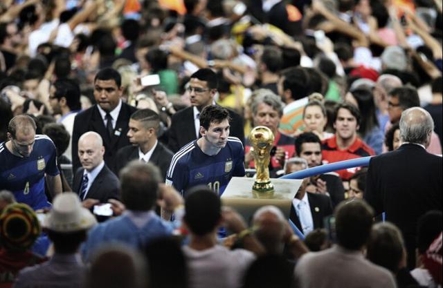 2014年7月14日,巴西里约热内卢。阿根廷球员