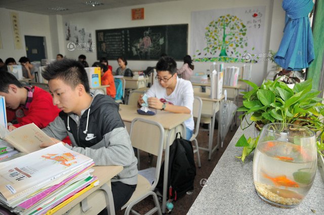 95后高中生show创意教室 手绘大头像劲吹中国