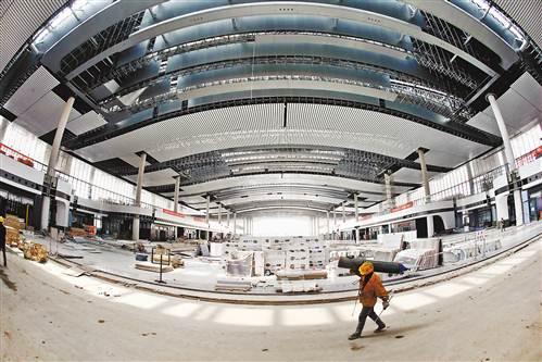 重庆西站铁路综合交通枢纽进入内装阶段