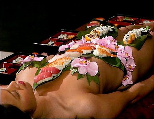 最昂贵人体寿司宴 偶遇日本变态女体盛