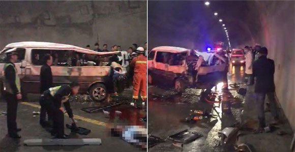 重庆一隧道内发生惨烈车祸 3死9伤