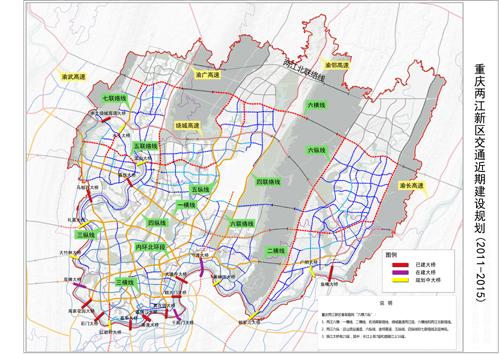 两江新区工业开发区路网 4年新建道路600余公里