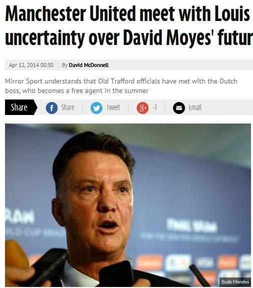 曝曼联已暗中接洽范加尔 世界杯后取代莫耶斯