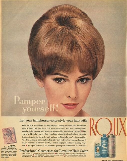 上世纪化妆品海报的绝色美人