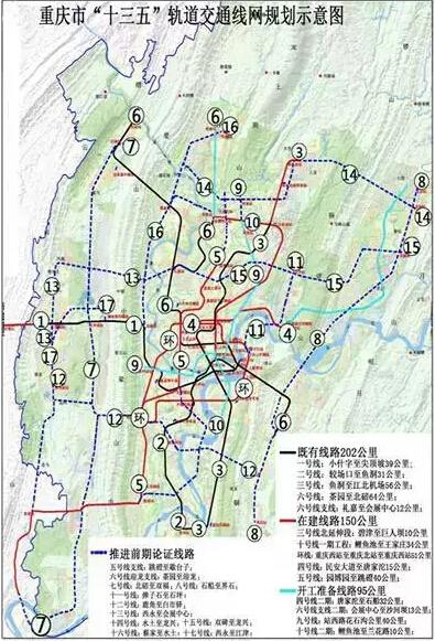 重庆这些区县要建轨道交通了,哪些线路过你家