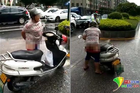 女子为阻止摩托车被警方扣押 将“排泄物”抹遍车身