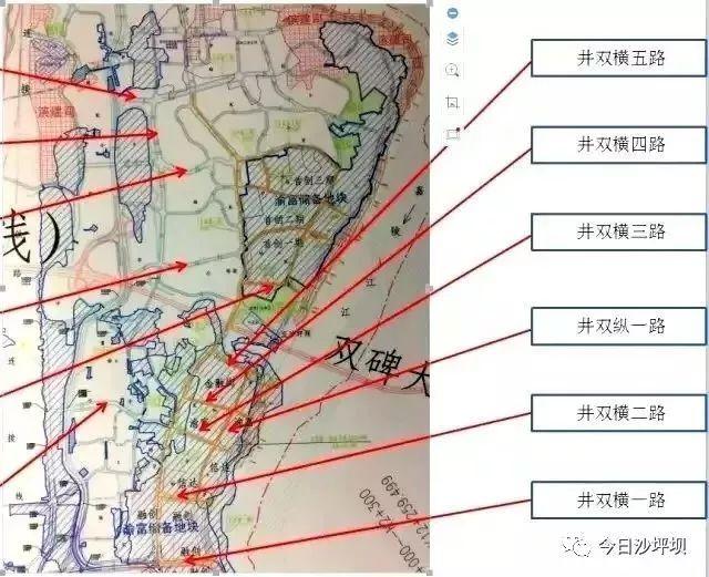 井双新城五横一纵道路规划图