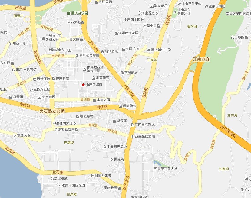 南岸区是重庆市最主要主城之一,地理位置得天独厚.图片