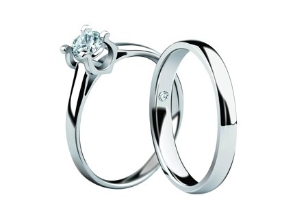 最时尚的订婚戒指和结婚戒指套