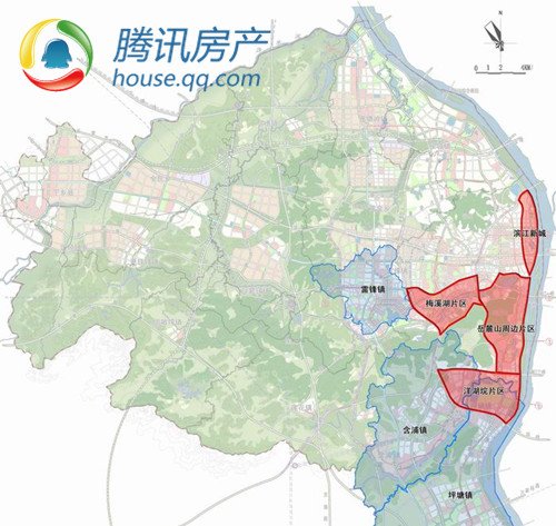 <em>长沙</em>大<em>河西</em>先导区规划示意图