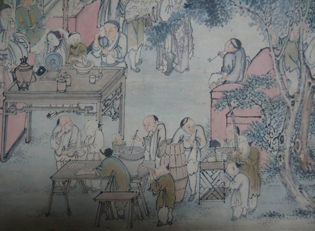 旧画中的看戏 旧画中的看戏