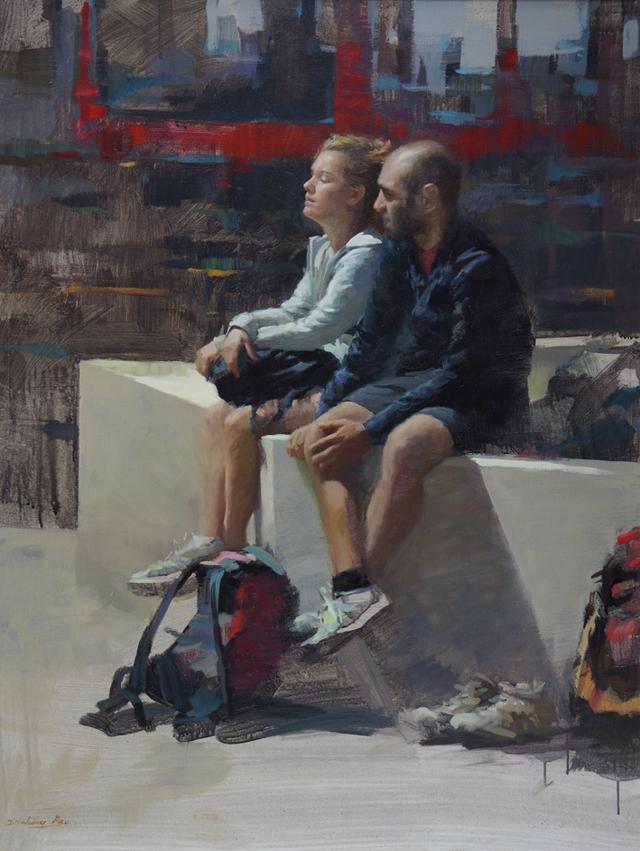 “西去东来——饶金中油画写生作品展”亮相中国美术馆