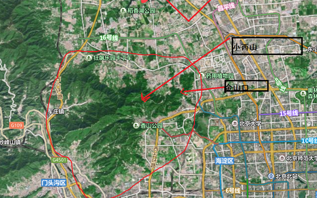 小西山卫星图 小西山卫星图