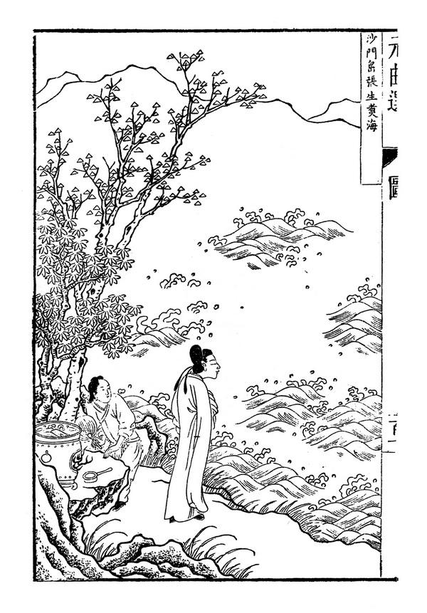 沙门岛张生煮海第三个叫做星儿石(岛,这是我从县志里找出的一幅图.
