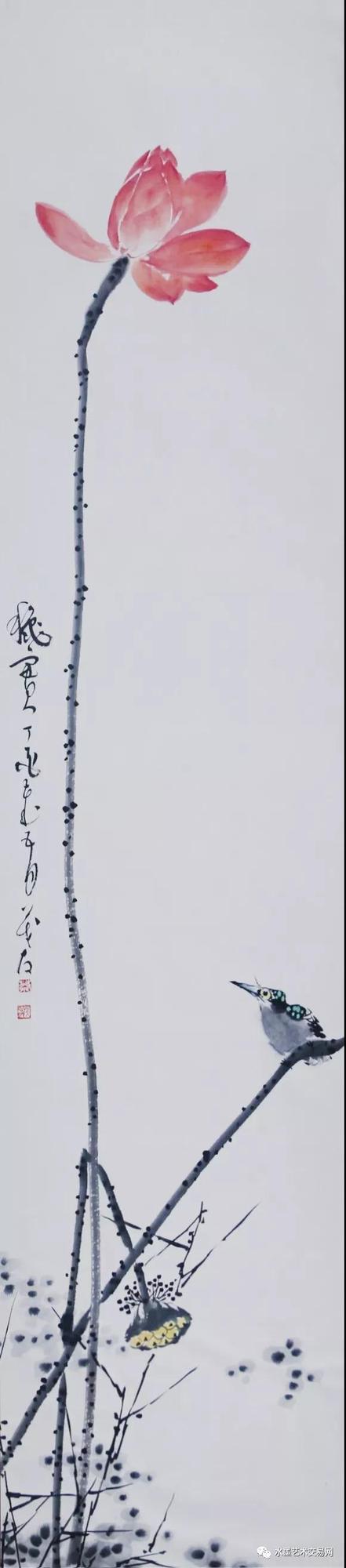 蔡茂友与近代谢稚柳水墨荷花作品对比欣赏