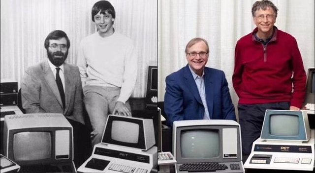 微软的两位创始人：保罗·艾伦与比尔·盖茨
