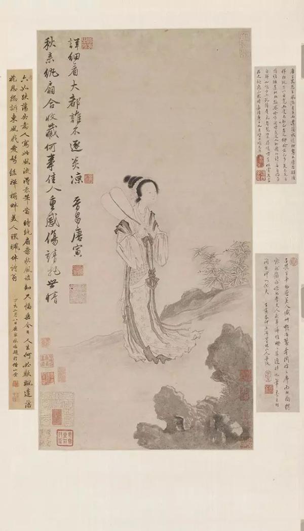 唐寅《秋风纨扇》与赵佶《柳鸦芦雁》