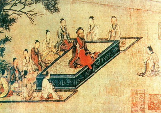 孔子讲学 当皇帝来到孔庙