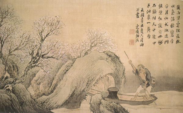 江户时期的南画受中国二流画家影响的日本文人画
