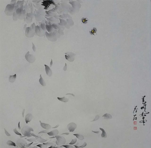 春之律动--蔡茂友情趣价值的现代v律动牡丹内衣秀水墨法国透明图片