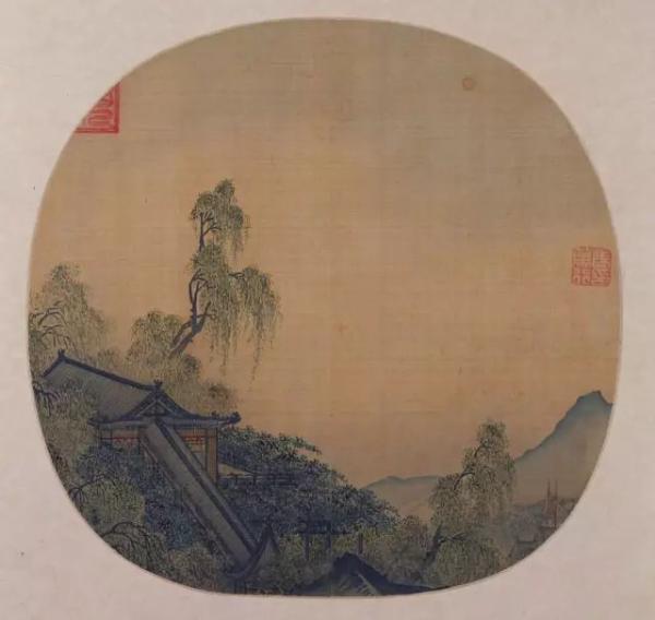 唐寅《秋风纨扇》与赵佶《柳鸦芦雁》