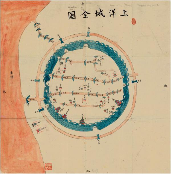 这份老上海地图集成,从明朝《上海志》直到60多年前图片