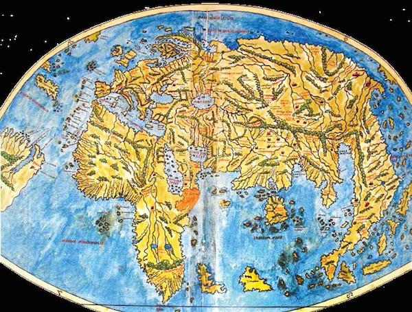 托勒密地图.本文地图皆为《谁在世界中心》一书插图