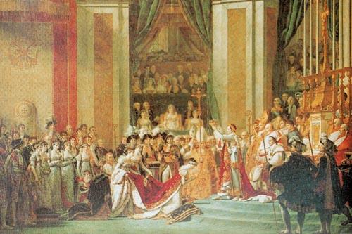 大卫画的《拿破仑的加冕礼》.
