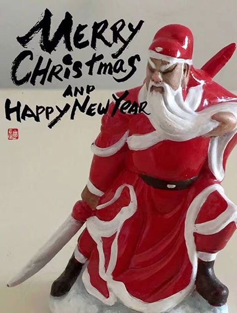聖誕老人版關雲長,圖源網路 關雲長的儀式感