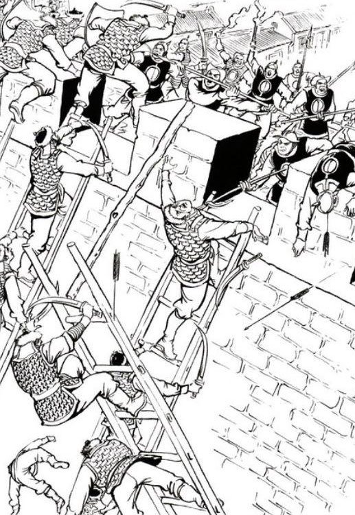 ?#28193;?#38613;侠侣》插图:蒙古军队攻打郭靖固守?#21335;?#38451;城 ?#28193;?#38613;侠侣》插图:蒙古军队攻打郭靖固守?#21335;?#38451;城