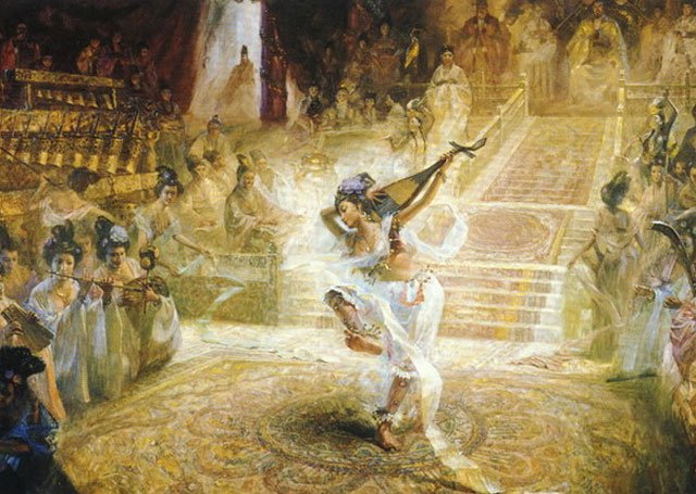 现代画家想像中的霓裳羽衣舞 现代画家想像中的霓裳羽衣舞