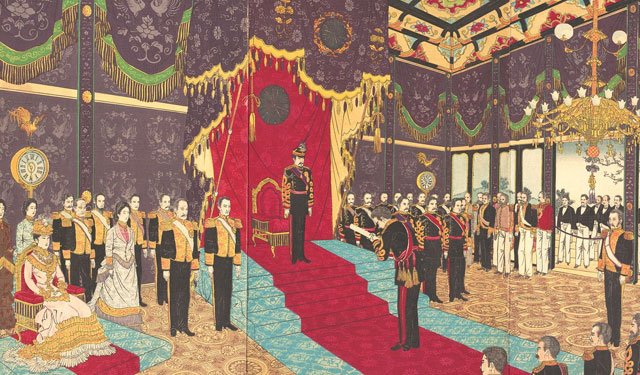 明治22年日本宪法发布图(1889年) 明治22年日本宪法发布图(1889年)