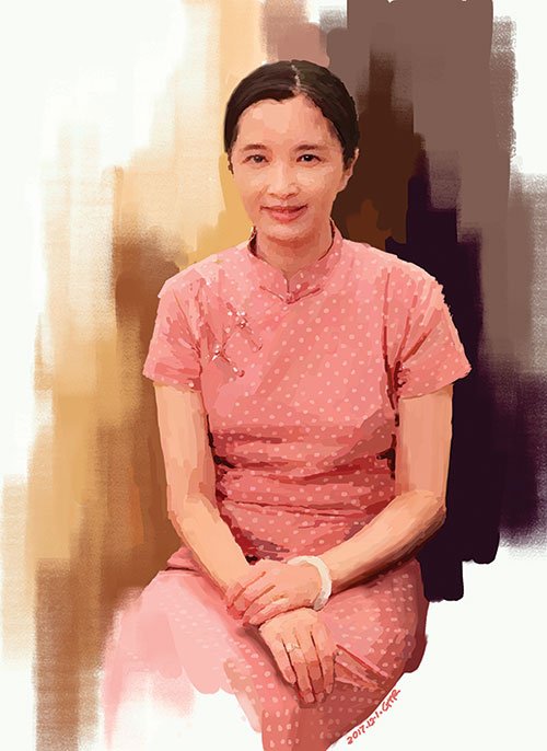 《梅边消息》作者潘向黎肖像:郭天容作 《梅边消息》作者潘向黎肖像:郭天容作