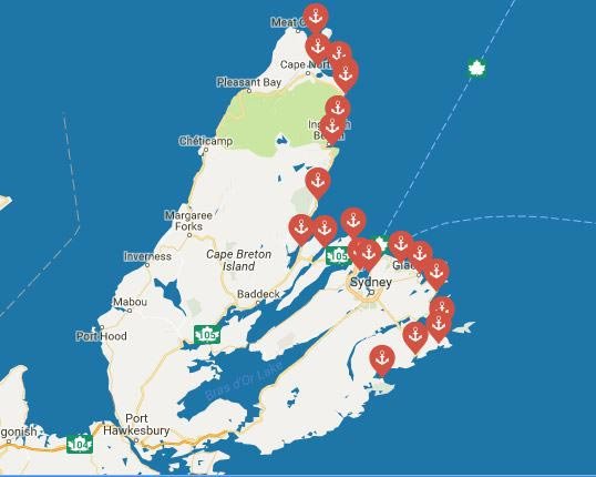 cape breton龙虾地图 cape breton龙虾地图