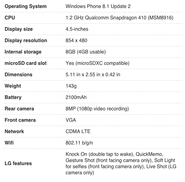 LG Windows Phone新机Lancet现身 配置中低端