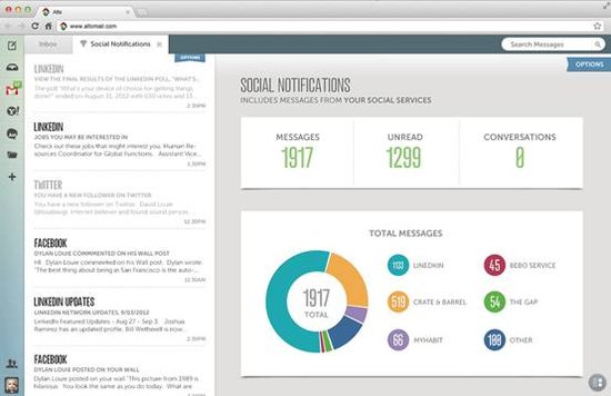 多账户管理智能分类 AOL发布网页版邮件客户