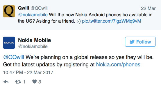 不止專供中國 諾基亞說安卓機也會賣美國