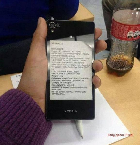 索尼Xperia Z3功能全面曝光 6大升级