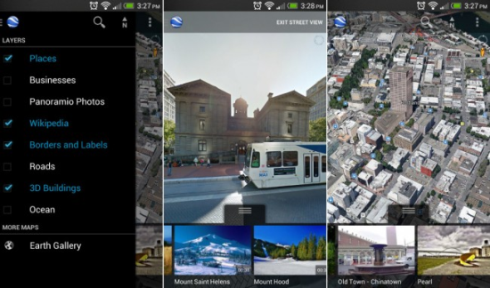 Android版谷歌地球更新 首次将街景引入移动平台