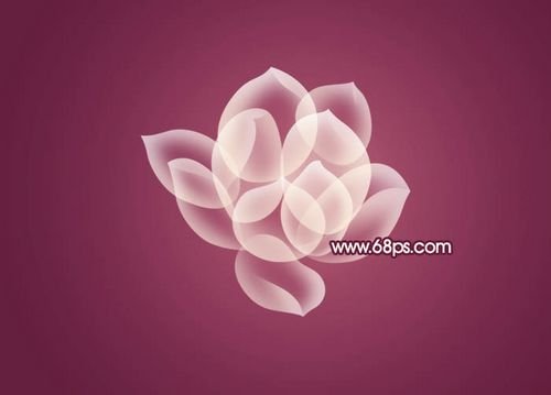 花瓣素材-PS教程 Photoshop制作半透明光影花朵
