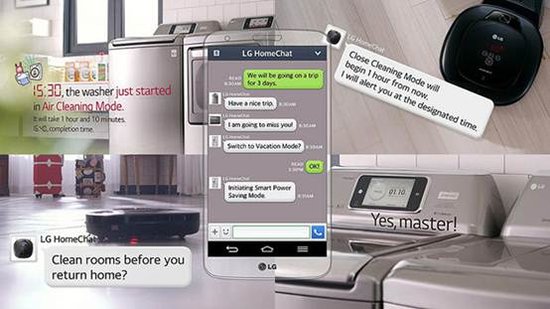 LG HomeChat系统允许用户通过短信与家电聊天