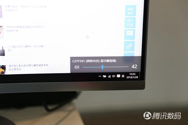 三星27英寸曲面显示器评测 体验佳内置扬声器