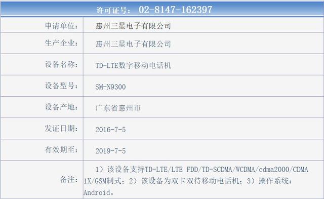 三星Note 7国行获入网许可 传8月20日开卖