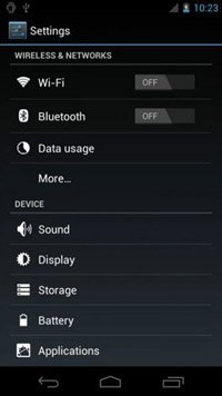 Android 4.0手机设定界面